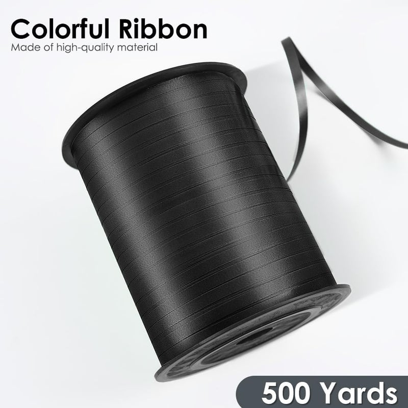 VISPAD Black Curling Ribbon - 500 Yard Curly Gift Ribbon for Wrapping, Balloons & Floristry - Image 2